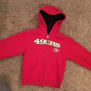 49er zip up hoodie